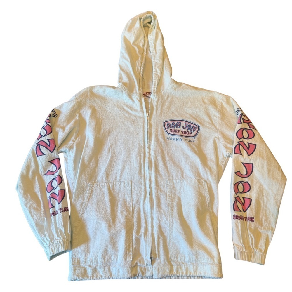 Ron Jon Surf Shop Grand Turk‎ Hoodie Jacket – Size Large – 100% Cotton – VGUC